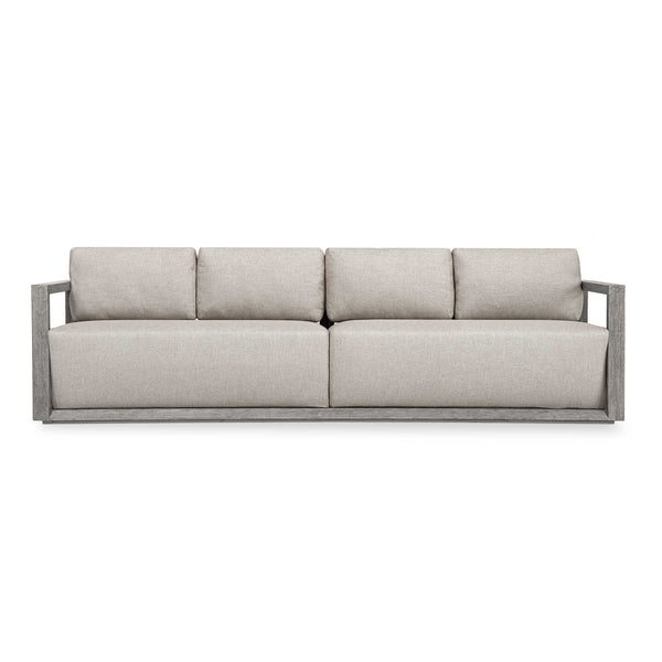 Uttermost Remsen Sculptural Outdoor Sofa with Weather-resistant Cushions for Patio Lounging