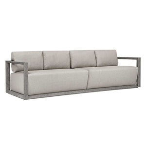 Uttermost Remsen Sculptural Outdoor Sofa with Weather-resistant Cushions for Patio Lounging