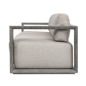 Uttermost Remsen Sculptural Outdoor Sofa with Weather-resistant Cushions for Patio Lounging