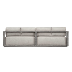 Uttermost Remsen Sculptural Outdoor Sofa with Weather-resistant Cushions for Patio Lounging