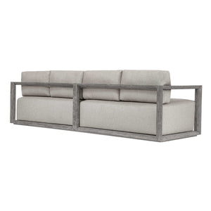 Uttermost Remsen Sculptural Outdoor Sofa with Weather-resistant Cushions for Patio Lounging