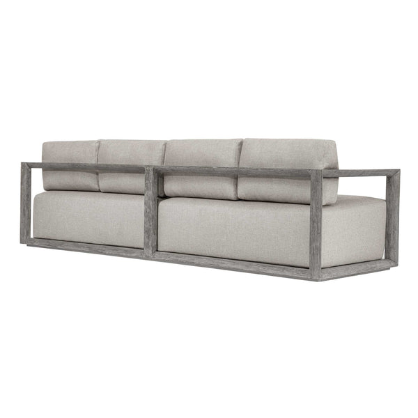 Uttermost Remsen Sculptural Outdoor Sofa with Weather-resistant Cushions for Patio Lounging