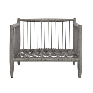 Uttermost Borneo Mahogany Rope Outdoor Lounge Chair with Sunbrella Cushions