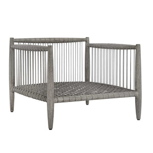 Uttermost Borneo Mahogany Rope Outdoor Lounge Chair with Sunbrella Cushions
