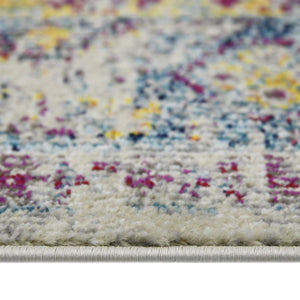 HomeRoots 5' Stylish Persian-Inspired Area Rug in Gray-Blue and Purple – Durable, Stain-Resistant Design 9' x 12' 531533
