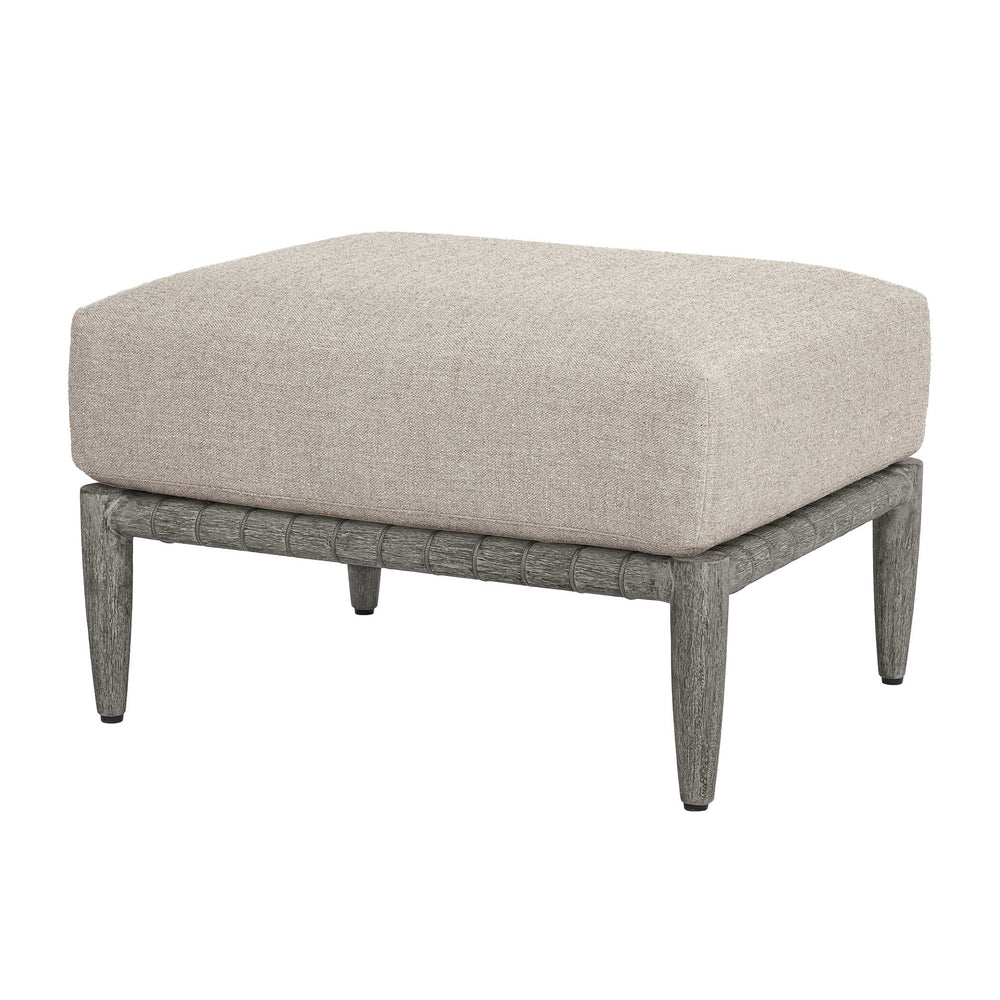 Uttermost Uttermost Borneo Mahogany Rope Accent Outdoor Ottoman with Sunbrella Cushion 53153
