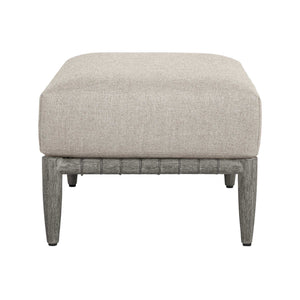 Uttermost Borneo Mahogany Rope Accent Outdoor Ottoman with Sunbrella Cushion