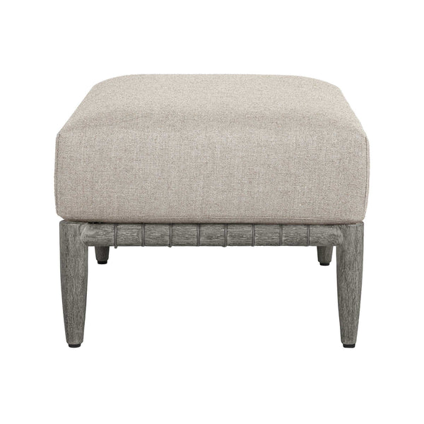 Uttermost Borneo Mahogany Rope Accent Outdoor Ottoman with Sunbrella Cushion