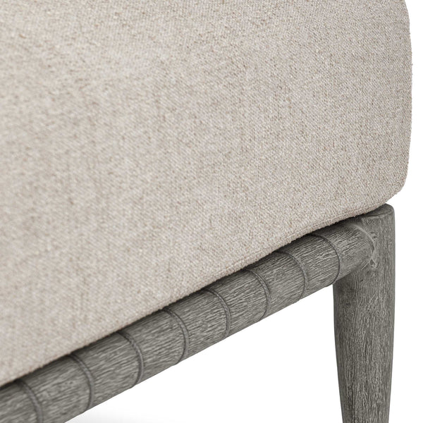 Uttermost Borneo Mahogany Rope Accent Outdoor Ottoman with Sunbrella Cushion