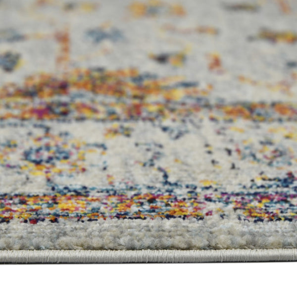 HomeRoots 5' Elegant Gray, Rust, and Blue Persian-Style Area Rug for Durable, Stylish Home Décor Solutions 9' x 12' 531540
