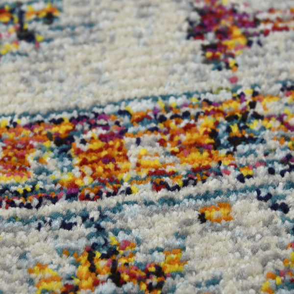 HomeRoots 5' Elegant Gray, Rust, and Blue Persian-Style Area Rug for Durable, Stylish Home Décor Solutions 9' x 12' 531540