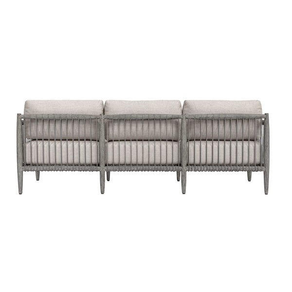 Uttermost Borneo Outdoor Mahogany Rope Sofa with Sunbrella Cushions for Patio