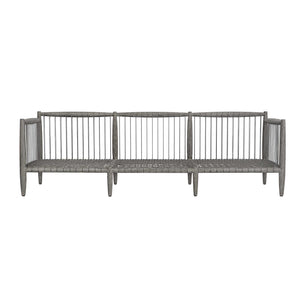 Uttermost Borneo Outdoor Mahogany Rope Sofa with Sunbrella Cushions for Patio