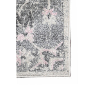 HomeRoots 5' Modern Gray and Dark Gray Area Rug - Durable, Stain-Resistant, Stylish for Busy Homes and Pets 5' x 7' 531558