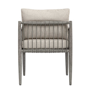 Uttermost Borneo Mahogany Outdoor Dining Chair with Rope Accents and Sunbrella Cushion