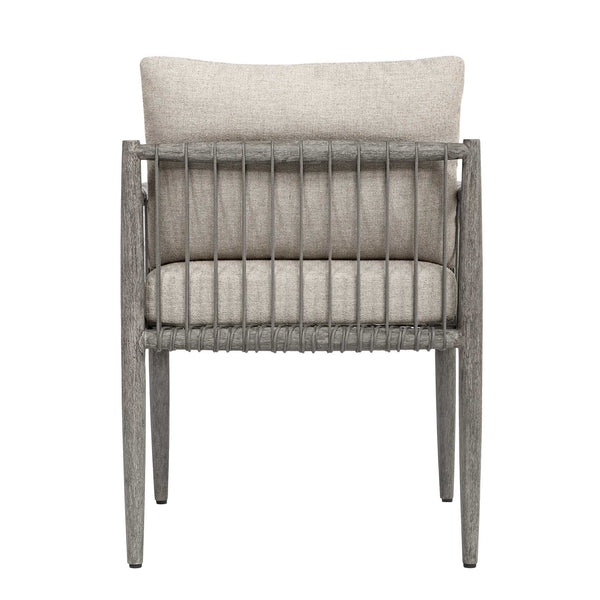 Uttermost Borneo Mahogany Outdoor Dining Chair with Rope Accents and Sunbrella Cushion