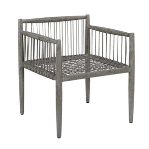 Uttermost Borneo Mahogany Outdoor Dining Chair with Rope Accents and Sunbrella Cushion