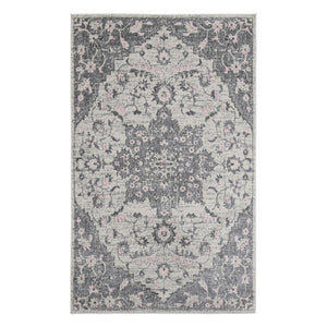 HomeRoots 5' Modern Gray and Dark Gray Area Rug - Durable, Stain-Resistant, Stylish for Busy Homes and Pets 9' x 12' 531561