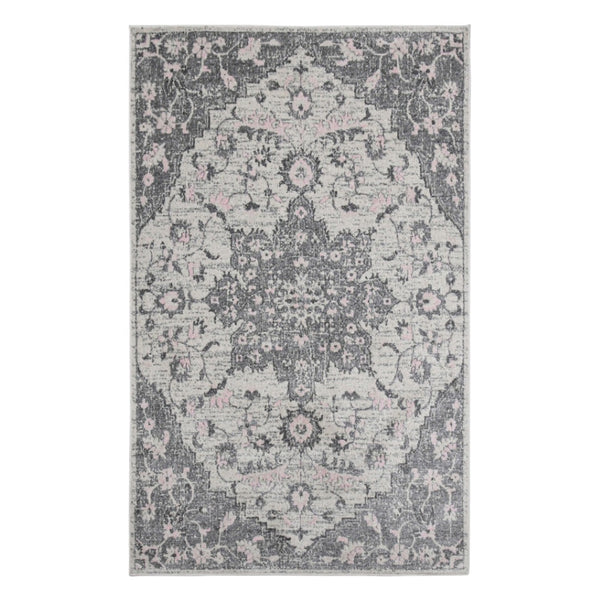 HomeRoots 5' Modern Gray and Dark Gray Area Rug - Durable, Stain-Resistant, Stylish for Busy Homes and Pets 9' x 12' 531561