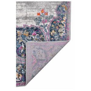 Homeroots 8' Pink Medallion Power Loom Runner Rug  Polypropylene 531563