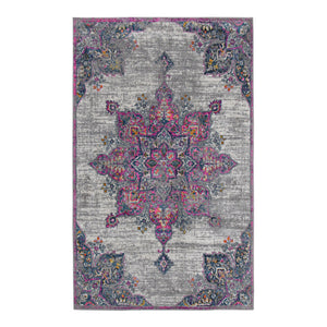 Homeroots 9' X 12' Pink Medallion Power Loom Area Rug  Polypropylene 531568