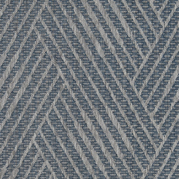 HomeRoots 8' Contemporary Gray and Blue Geometric Indoor Outdoor Area Rug – Durable, Stain-Resistant Design Blue 8' x 10' 531606