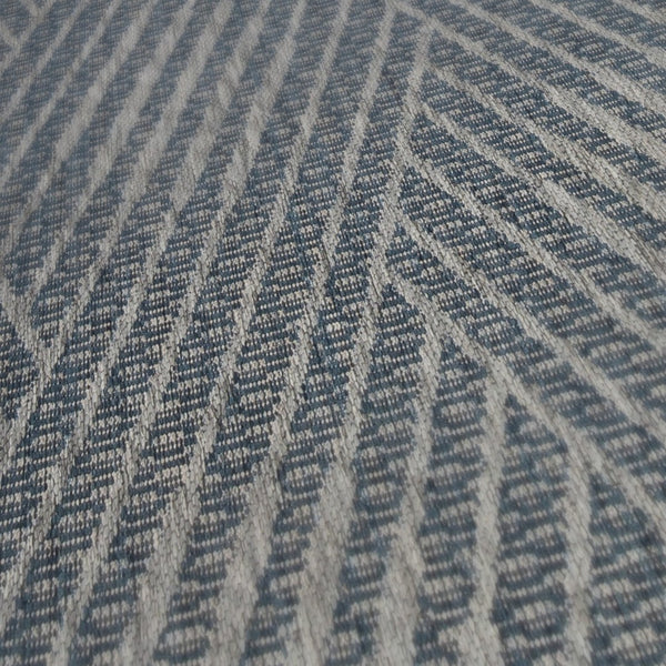 HomeRoots 8' Contemporary Gray and Blue Geometric Indoor Outdoor Area Rug – Durable, Stain-Resistant Design Blue 9' x 12' 531607
