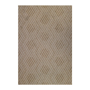 HomeRoots 8' Contemporary Gray and Blue Geometric Indoor Outdoor Area Rug – Durable, Stain-Resistant Design Champagne 6'6" x 9'10" 531631