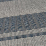 Homeroots 4' X 6' Blue And Gray Striped Stain Resistant Indoor Outdoor Area Rug Blue Polypropylene 531640