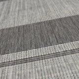 Homeroots 4' X 6' Blue And Gray Striped Stain Resistant Indoor Outdoor Area Rug Silver Polypropylene 531647