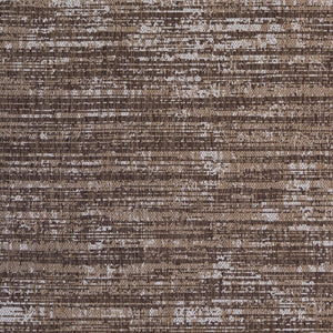 HomeRoots 8' Durable Striped Indoor Outdoor Area Rug - Stain Resistant, Low Profile, Easy Care for High Traffic Spaces Brown 8' x 10' 531655