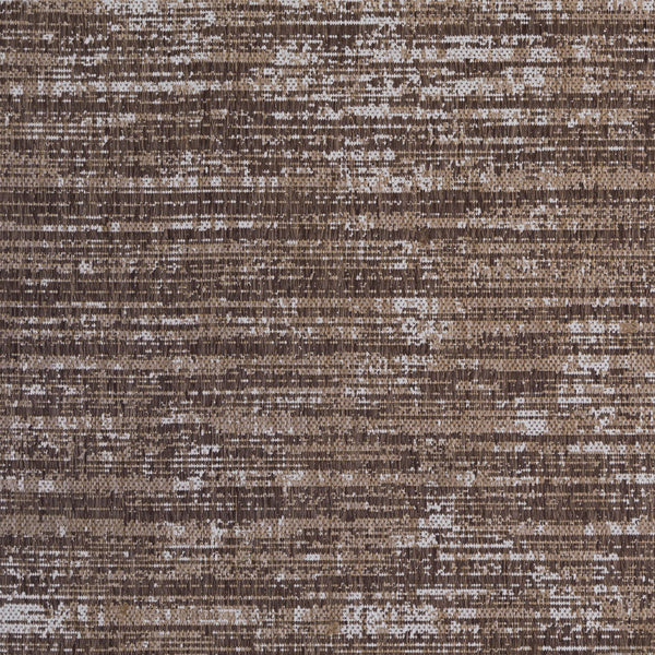 Homeroots 9' X 12' Brown And Ivory Striped Stain Resistant Indoor Outdoor Area Rug Brown Polypropylene 531656