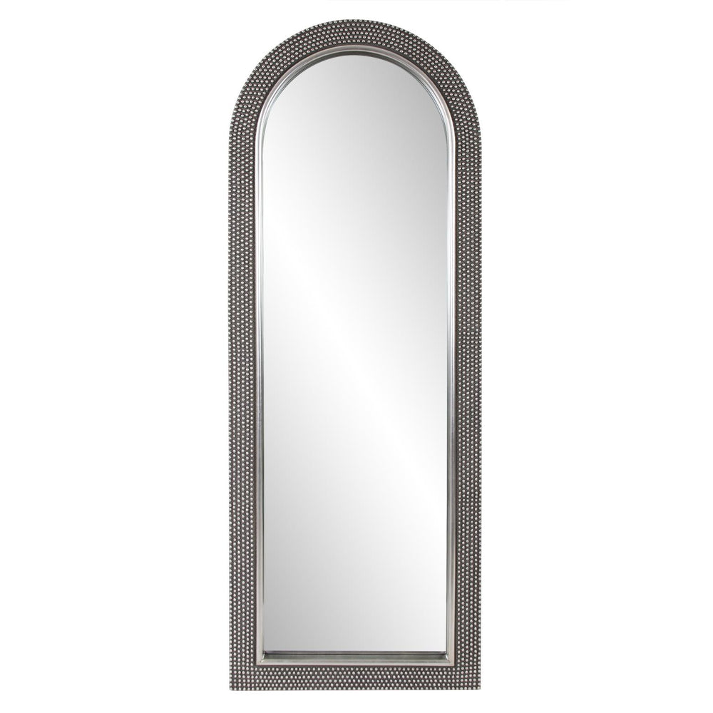 Howard Elliott Yukon Arched Mirror - Elegant Hand-rubbed Champagne Silver Frame With Smoky Gray Background Design Gray Glass,Pu 53165-howard-elliott