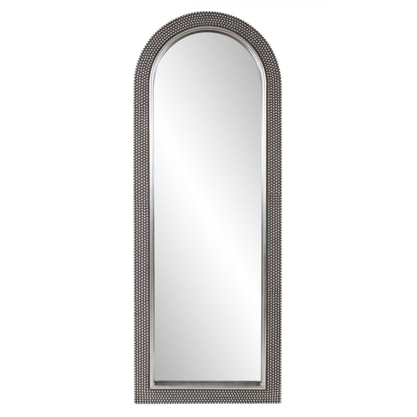 Howard Elliott Yukon Arched Mirror - Elegant Hand-rubbed Champagne Silver Frame With Smoky Gray Background Design Gray Glass,Pu 53165-howard-elliott