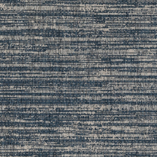 HomeRoots 8' Durable Striped Indoor Outdoor Area Rug - Stain Resistant, Low Profile, Easy Care for High Traffic Spaces Blue 8' x 10' 531662
