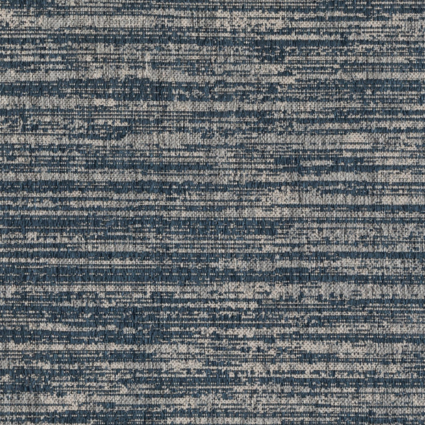 Homeroots 8' X 10' Gray And Blue Striped Stain Resistant Indoor Outdoor Area Rug Blue Polypropylene 531662