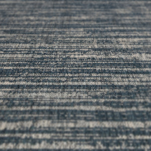 Homeroots 8' X 10' Gray And Blue Striped Stain Resistant Indoor Outdoor Area Rug Blue Polypropylene 531662