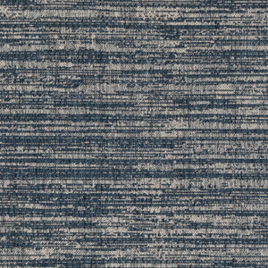 Homeroots 8' Runner Gray And Blue Striped Stain Resistant Indoor Outdoor Runner Rug Blue Polypropylene 531664
