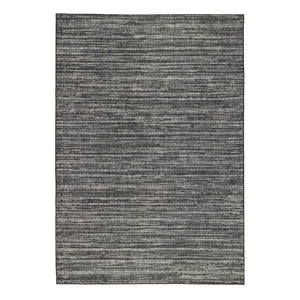 HomeRoots 8' Durable Striped Indoor Outdoor Area Rug - Stain Resistant, Low Profile, Easy Care for High Traffic Spaces Iron 9' x 12' 531670