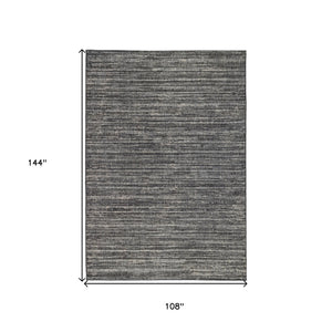 Homeroots 9' X 12' Brown And Ivory Striped Stain Resistant Indoor Outdoor Area Rug Iron Polypropylene 531670