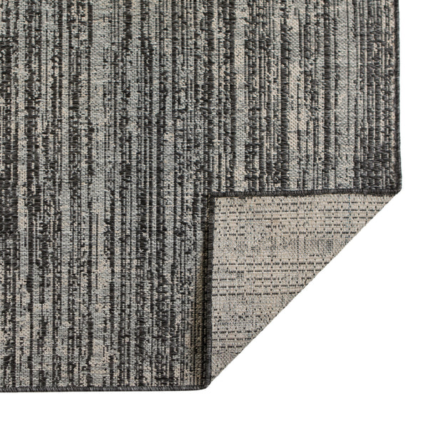 Homeroots 6' X 9' Brown And Ivory Striped Stain Resistant Indoor Outdoor Area Rug Iron Polypropylene 531673