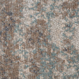 Homeroots 10' Gray And Dark Gray Abstract Power Loom Runner Rug  Polypropylene 531676