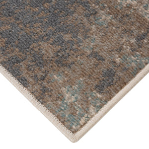 HomeRoots 10' Gray and Ivory Abstract Area Rug - Modern, Stain-Resistant Design for High-Traffic Spaces 6' X 9' 531678