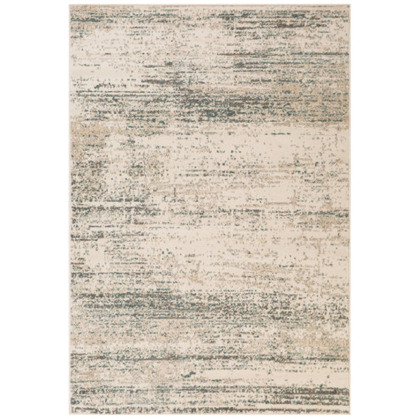 HomeRoots 10' Ivory and Gray Abstract Area Rug - Modern Design for Living Rooms, Durable & Stain Resistant 6' X 9' 531686