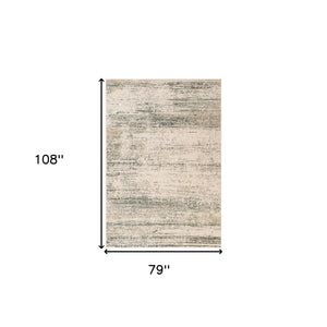 HomeRoots 10' Ivory and Gray Abstract Area Rug - Modern Design for Living Rooms, Durable & Stain Resistant 6' X 9' 531686