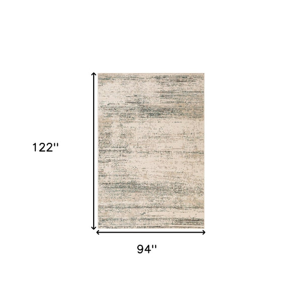 HomeRoots 10' Ivory and Gray Abstract Area Rug - Modern Design for Living Rooms, Durable & Stain Resistant 8' X 10' 531687