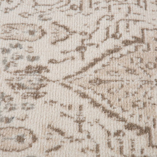 HomeRoots 10' Cream and Brown Medallion Area Rug - Durable, Elegant Design for High-Traffic Living Spaces 10' X 14' 531698