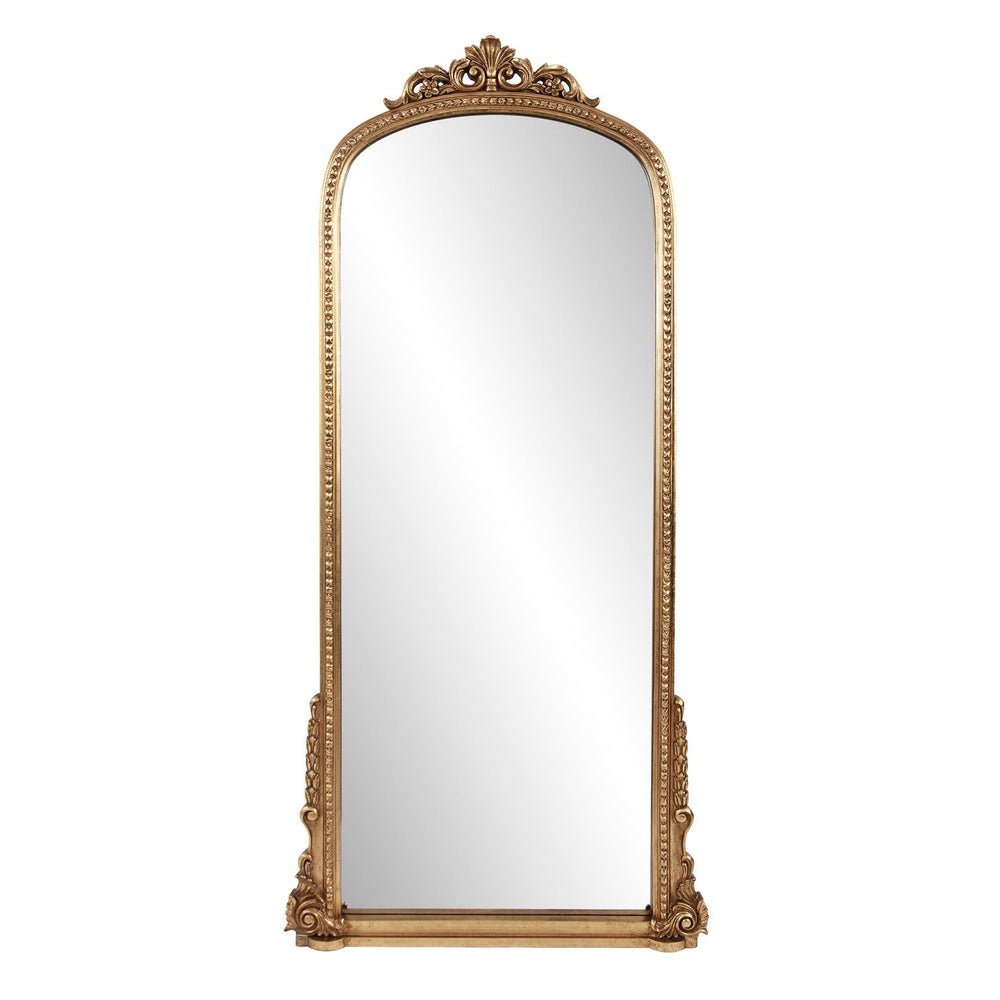 Howard Elliott Germaine Mantel Mirror - Handcrafted Antique French Design With Intricate Carved Wood Detailing Gold Wood 53171-howard-elliott