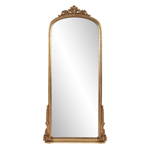 Howard Elliott Germaine Mantel Mirror - Handcrafted Antique French Design With Intricate Carved Wood Detailing Gold Wood 53171-howard-elliott