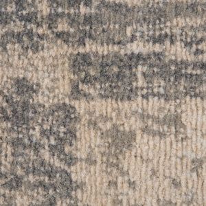 HomeRoots 10' Gray and Sand Abstract Area Rug - Stylish, Durable, and Stain-Resistant for Busy Homes 8' Round 531720